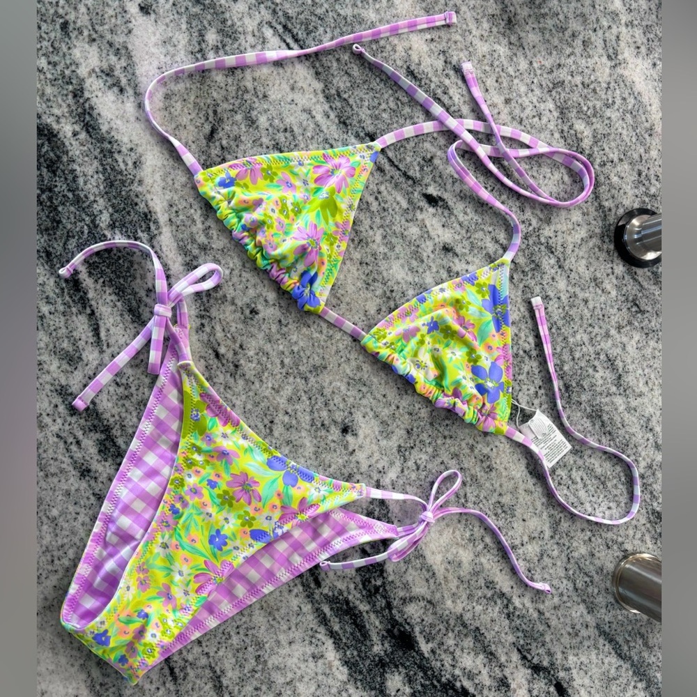 NWT Wild Fable Reversible Bikini Top XXS & Bottom XS